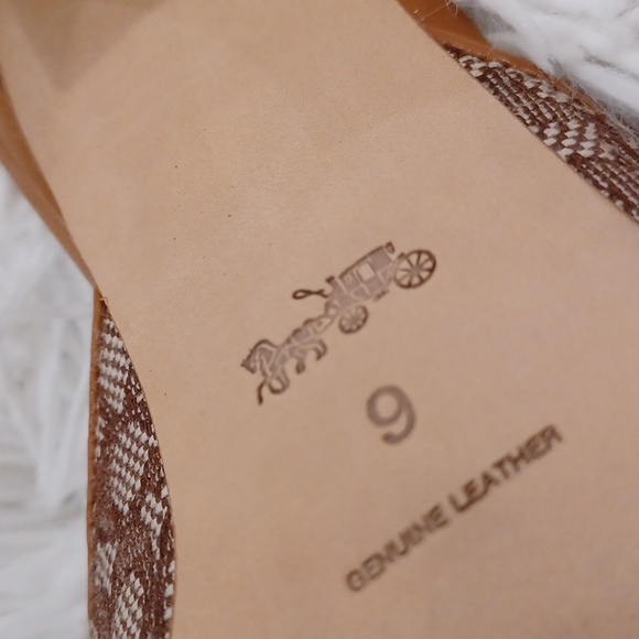 COACH Signature Jacquard Renn Mule Heels In Micro Signature Jacquard Print SZ 9 - Picture 14 of 16